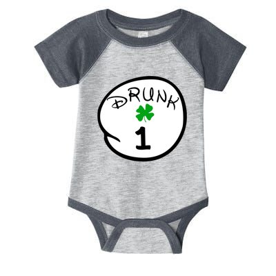 Drunk 1 2 3 4 5 Clover Personalized St Patrick's Day Infant Baby Jersey Bodysuit