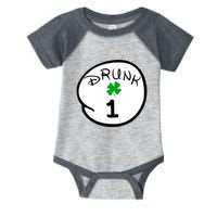 Drunk 1 2 3 4 5 Clover Personalized St Patrick's Day Infant Baby Jersey Bodysuit