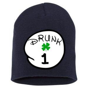 Drunk 1 2 3 4 5 Clover Personalized St Patrick's Day Short Acrylic Beanie