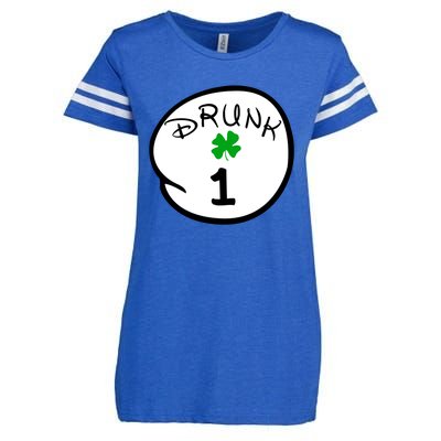 Drunk 1 2 3 4 5 Clover Personalized St Patrick's Day Enza Ladies Jersey Football T-Shirt