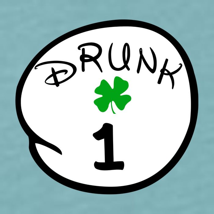 Drunk 1 2 3 4 5 Clover Personalized St Patrick's Day Sueded Cloud Jersey T-Shirt