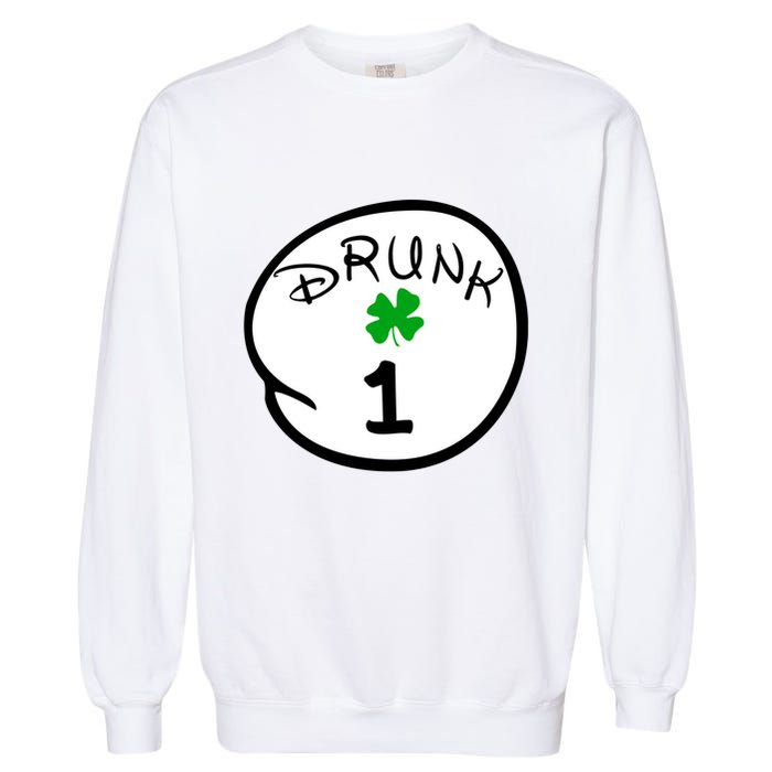 Drunk 1 2 3 4 5 Clover Personalized St Patrick's Day Garment-Dyed Sweatshirt