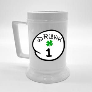 Drunk 1 2 3 4 5 Clover Personalized St Patrick's Day Beer Stein