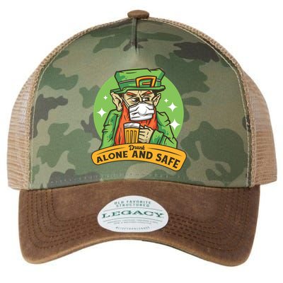 Drunk Alone And Safe Legacy Tie Dye Trucker Hat