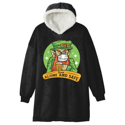 Drunk Alone And Safe Hooded Wearable Blanket