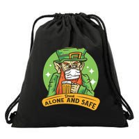 Drunk Alone And Safe Drawstring Bag