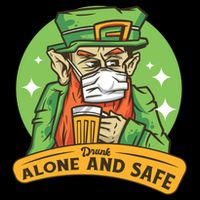 Drunk Alone And Safe Drawstring Bag