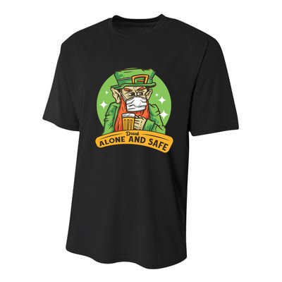 Drunk Alone And Safe Youth Performance Sprint T-Shirt