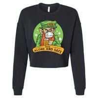 Drunk Alone And Safe Cropped Pullover Crew