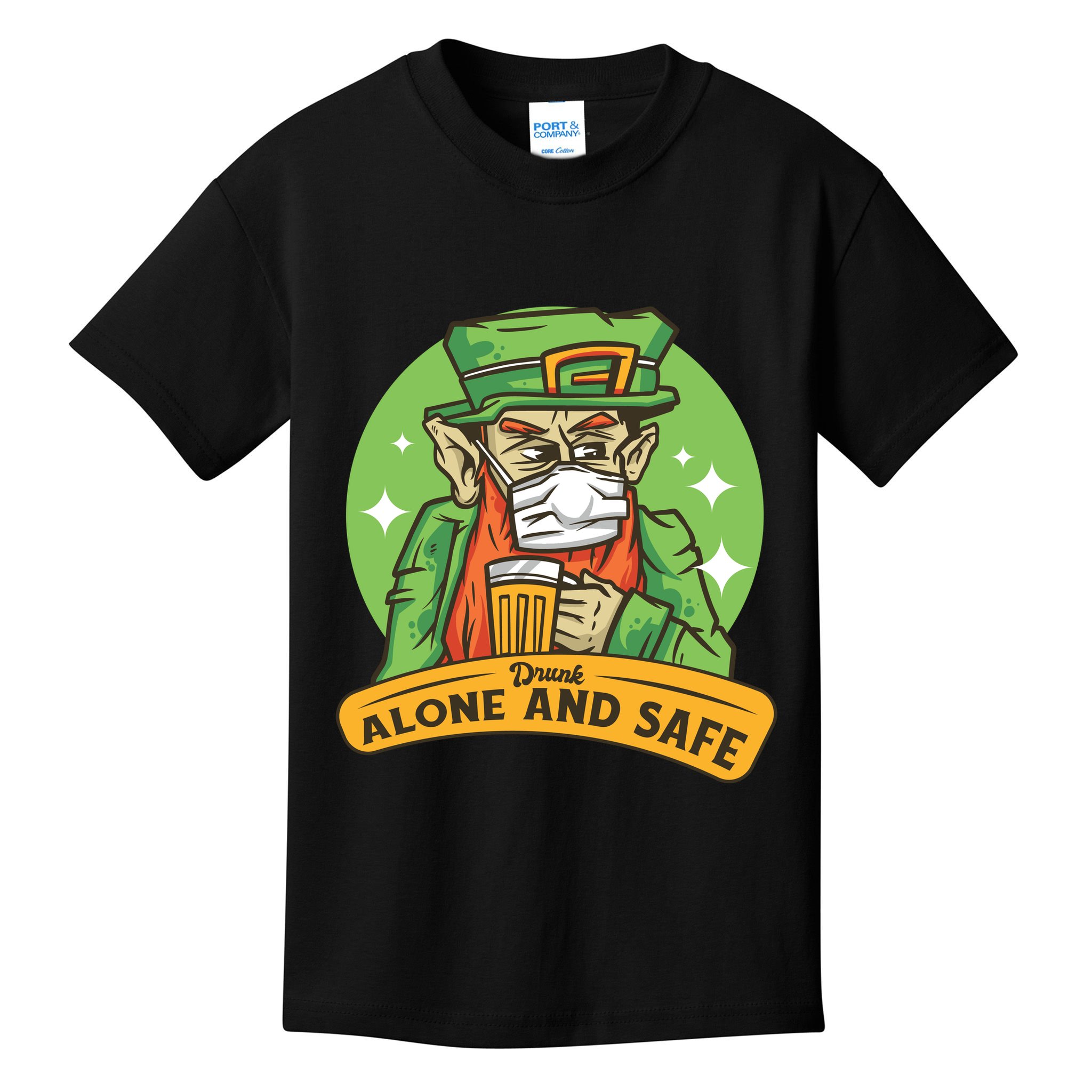 Drunk Alone And Safe Kids T-Shirt