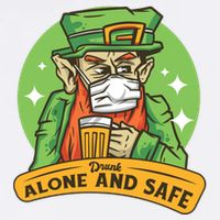 Drunk Alone And Safe Garment-Dyed Sweatshirt
