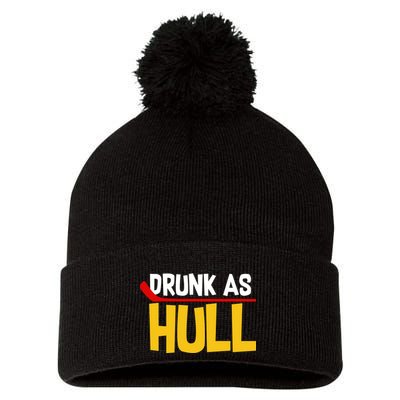 Drunk As Hull Pom Pom 12in Knit Beanie
