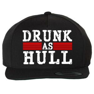 Drunk As Hull Funny Hockey Wool Snapback Cap