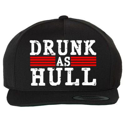 Drunk As Hull Funny Hockey Wool Snapback Cap