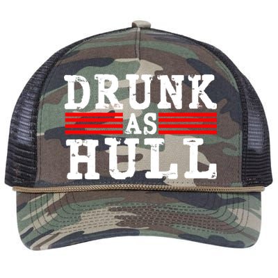 Drunk As Hull Funny Hockey Retro Rope Trucker Hat Cap