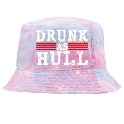 Drunk As Hull Funny Hockey Tie-Dyed Bucket Hat