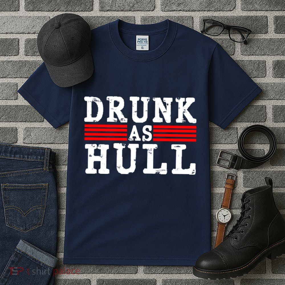 Drunk As Hull Funny Hockey Tall T-Shirt
