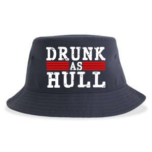 Drunk As Hull Funny Hockey Sustainable Bucket Hat