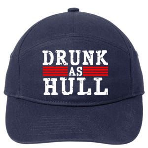 Drunk As Hull Funny Hockey 7-Panel Snapback Hat