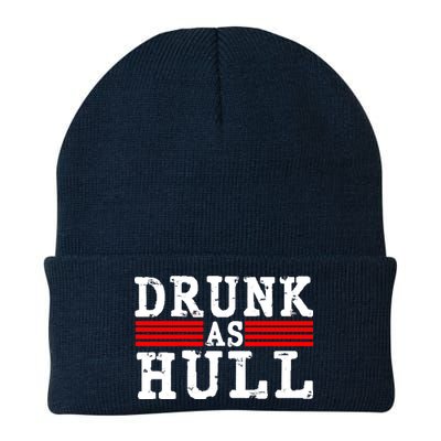 Drunk As Hull Funny Hockey Knit Cap Winter Beanie