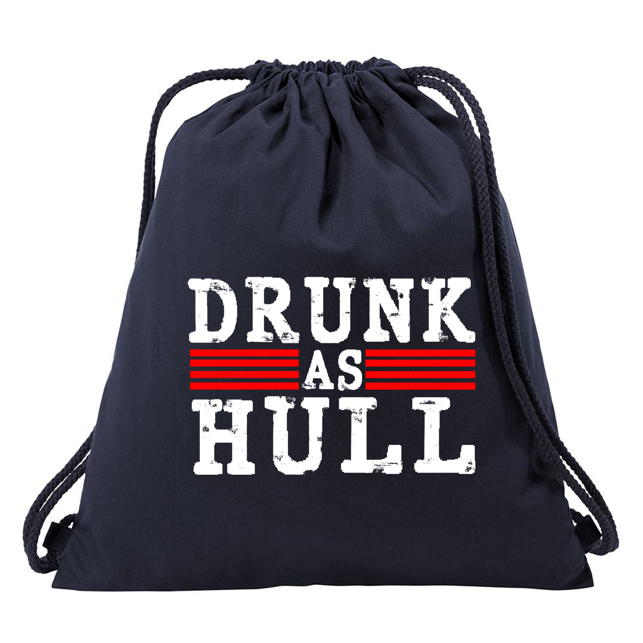 Drunk As Hull Funny Hockey Drawstring Bag
