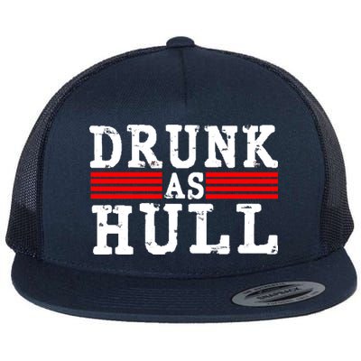 Drunk As Hull Funny Hockey Flat Bill Trucker Hat