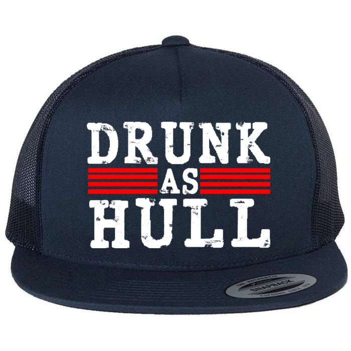 Drunk As Hull Funny Hockey Flat Bill Trucker Hat