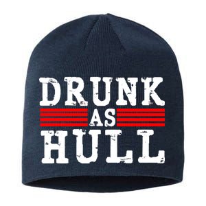 Drunk As Hull Funny Hockey Sustainable Beanie