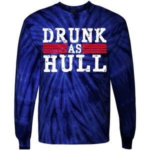 Drunk As Hull Funny Hockey Tie-Dye Long Sleeve Shirt