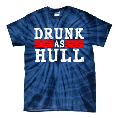 Drunk As Hull Funny Hockey Tie-Dye T-Shirt