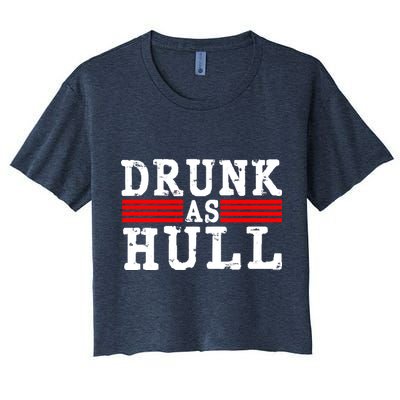 Drunk As Hull Funny Hockey Crop Top