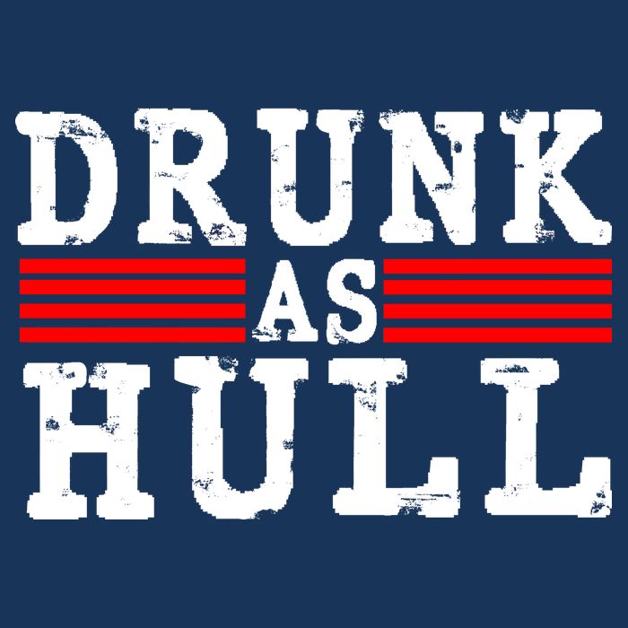 Drunk As Hull Funny Hockey Women's V-Neck T-Shirt
