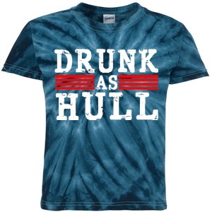 Drunk As Hull Funny Hockey Kids Tie-Dye T-Shirt