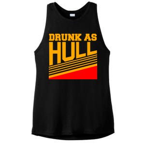 Drunk As Hull Logo Ladies PosiCharge Tri-Blend Wicking Tank