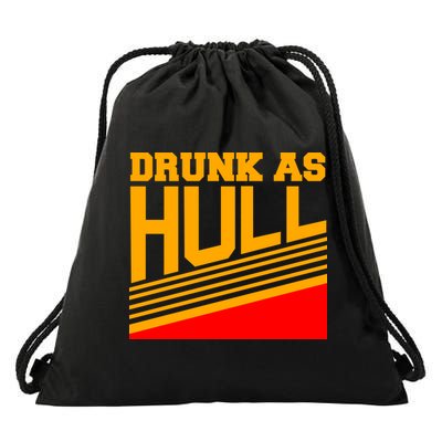 Drunk As Hull Logo Drawstring Bag