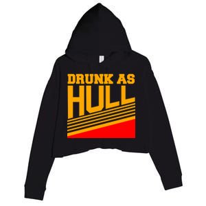 Drunk As Hull Logo Crop Fleece Hoodie