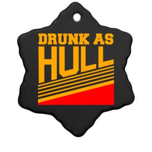 Drunk As Hull Logo Ceramic Star Ornament