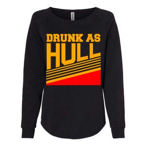 Drunk As Hull Logo Womens California Wash Sweatshirt