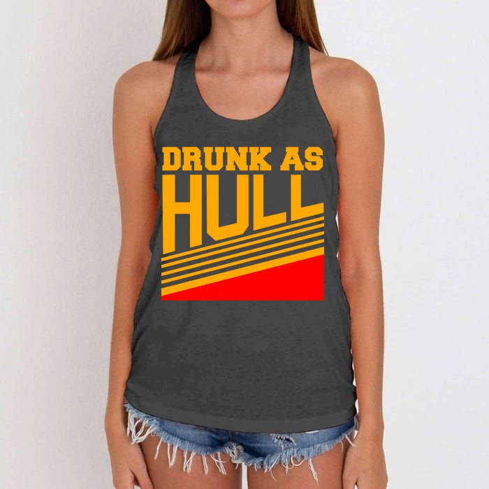 Drunk As Hull Logo Women's Knotted Racerback Tank