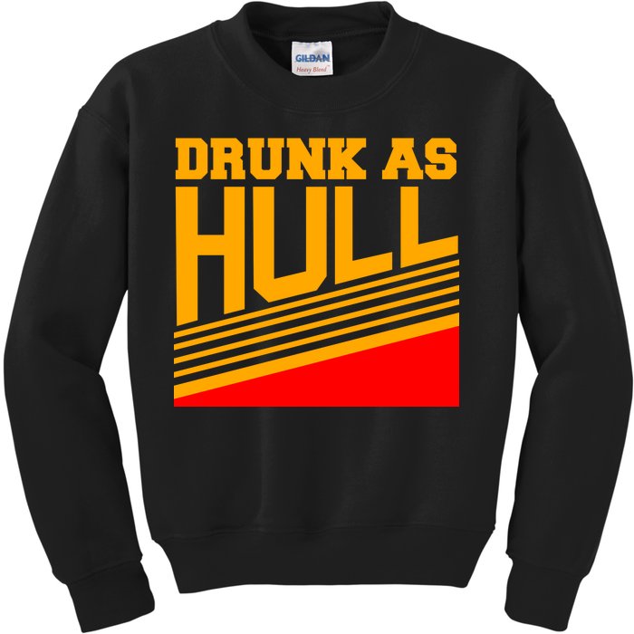 Drunk As Hull Logo Kids Sweatshirt