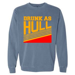 Drunk As Hull Logo Garment-Dyed Sweatshirt