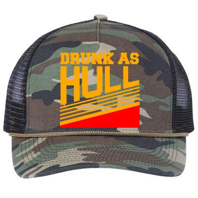 Drunk As Hull Logo Retro Rope Trucker Hat Cap