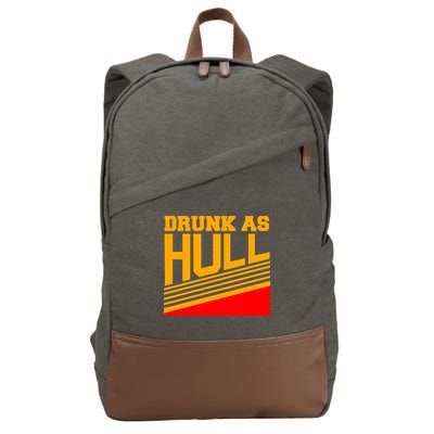 Drunk As Hull Logo Cotton Canvas Backpack