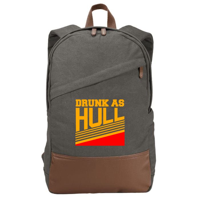 Drunk As Hull Logo Cotton Canvas Backpack
