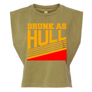 Drunk As Hull Logo Garment-Dyed Women's Muscle Tee