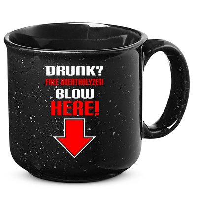 Drunk Free Breathalyzer 15oz Campfire Ceramic Mug