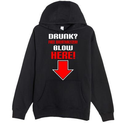 Drunk Free Breathalyzer Premium Pullover Hoodie