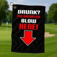 Drunk Free Breathalyzer Golf Towel