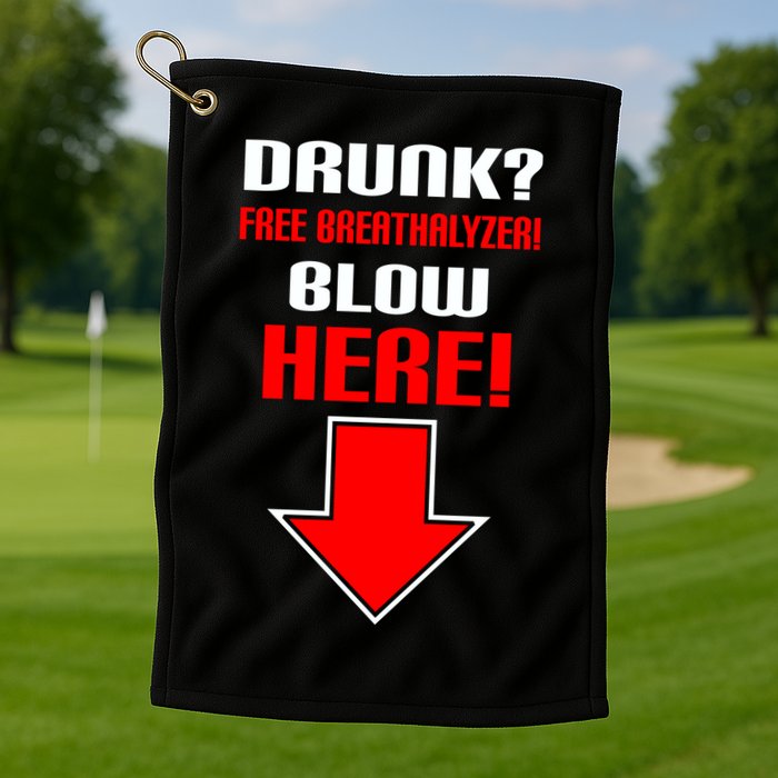 Drunk Free Breathalyzer Golf Towel