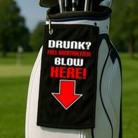 Drunk Free Breathalyzer Golf Towel